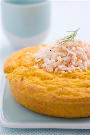 Small crab meat cake Stock Photo - Rights-Managed, Code: 825-03628279