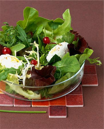 Mixed salad with mozzarella Stock Photo - Rights-Managed, Code: 825-03628695