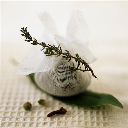 Small bag of herbs for infusion Stock Photo - Rights-Managed, Code: 825-03628693