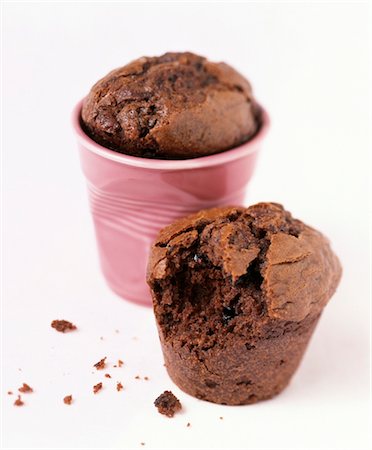 Chocolate muffins Stock Photo - Rights-Managed, Code: 825-03628710