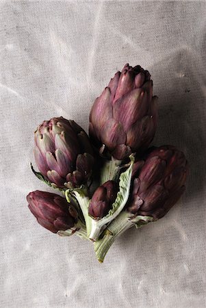 purple artichoke - Artichauts violets Photographie de stock - Rights-Managed, Code: 825-03628792