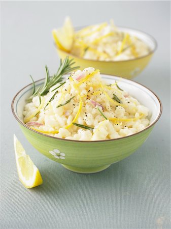 risotto - Lemon and rosemary Risotto Stock Photo - Rights-Managed, Code: 825-03628892