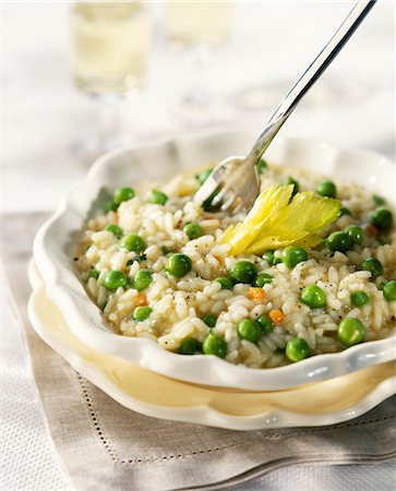 risotto - Pea risotto Stock Photo - Rights-Managed, Code: 825-03629069