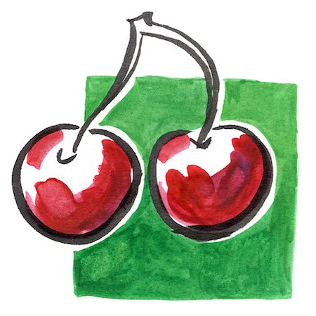 silhouette drawing - Cherries Stock Photo - Rights-Managed, Code: 825-03629179