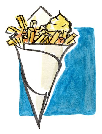 food drawing - Cone of chips Stock Photo - Rights-Managed, Code: 825-03629185