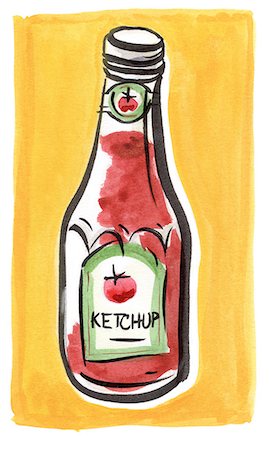 simsearch:825-03629206,k - Bottle of ketchup Foto de stock - Con derechos protegidos, Código: 825-03629201