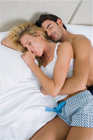 Romantic Pic Husband Wife Sleep Stock Photos Page 1