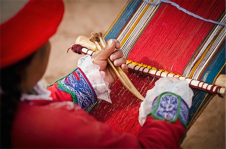 peru cuzco costume - Traditionally Dressed Weaver Working; Cuzco, Peru Stock Photo - Rights-Managed, Code: 832-08007673