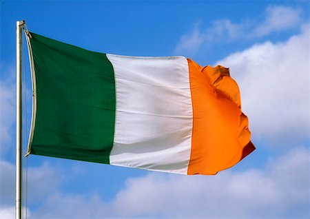 Drapeaux, drapeau irlandais Photographie de stock - Rights-Managed, Code: 832-02254324