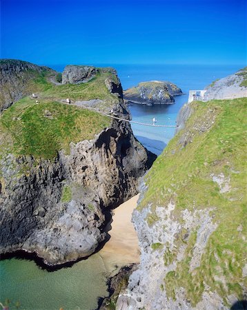 Rope Bridge, Carrick - A - Rede, Co Antrim, Ireland Stock Photo - Rights-Managed, Code: 832-02254426