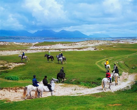people walking in the distance - Pony Trekking, Co Galway Stock Photo - Rights-Managed, Code: 832-02254561