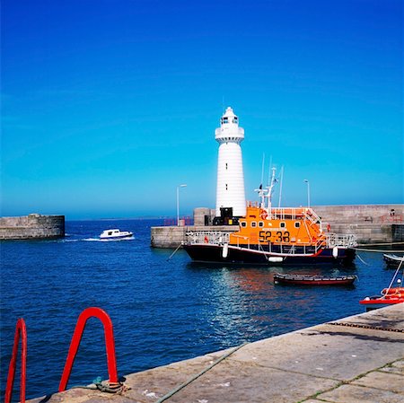 Harbour and Lighthouse, Donaghadee, Co Down, Ireland Fotografie stock - Rights-Managed, Codice: 832-02254699