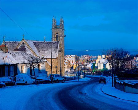 small town snow - Howth, Co Dublin, Ireland Stock Photo - Rights-Managed, Code: 832-02254877