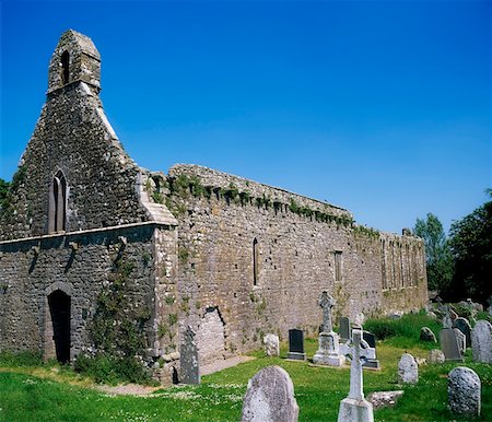 simsearch:832-02255642,k - Dominican Friary, Lorrha, Co Tipperary, Ireland, founded by William de Burgo Fotografie stock - Rights-Managed, Codice: 832-02255192