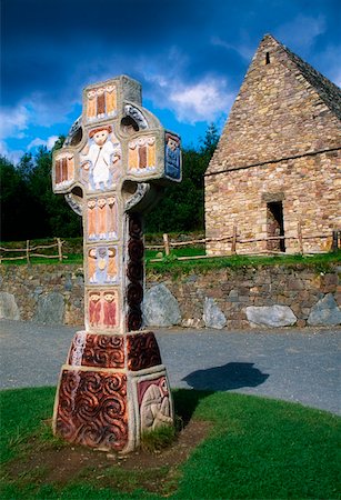 simsearch:832-02255642,k - Irish National Heritage Park, Ferrycarrig, County Wexford, Ireland; Historic christian monastery Fotografie stock - Rights-Managed, Codice: 832-02255440