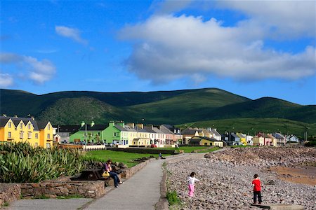 path waterside - Waterville, County Kerry, Ireland Town waterside promenade Stock Photo - Rights-Managed, Code: 832-02255514