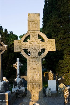Les hautes croix de Muiredach, Monasterboice, comté de Louth, Irlande ; Historique haute Croix Photographie de stock - Rights-Managed, Code: 832-02255620
