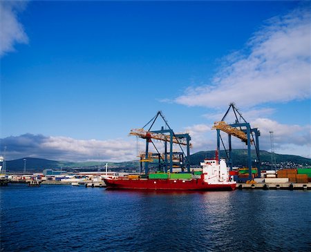 simsearch:841-03033810,k - Conteneurs de fret dans le Port de Belfast, comté d'Antrim, Irlande Photographie de stock - Rights-Managed, Code: 832-02252436