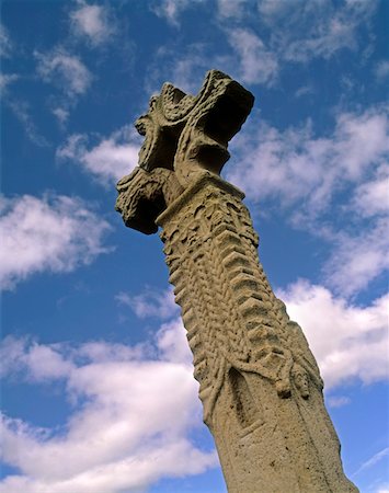 12ème siècle haute Croix, né Island, Co Fermanagh, Irlande Photographie de stock - Rights-Managed, Code: 832-02252471