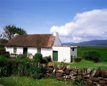 Thatched Cottage, St John's Point, Co Donegal, Ireland Stock Photo - Rights-Managed, Code: 832-02252674