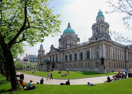 Belfast City Hall, Belfast, Ireland Foto de stock - Con derechos protegidos, Código: 832-02252747