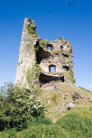 Ruines du château, Clonea, près de mont Croaghaun Mountain, Co Waterford, Irlande Photographie de stock - Rights-Managed, Code: 832-02252749