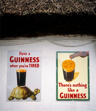 Traditional Pub Signs, Ballysodare, Co Sligo, Ireland Stock Photo - Rights-Managed, Code: 832-02252846