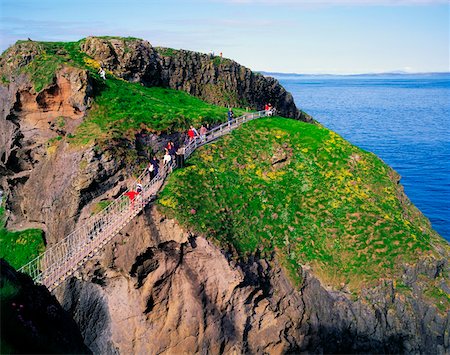 Tourists, Carrick-a rede Rope Bridge, Co Antrim, Ireland Stock Photo - Rights-Managed, Code: 832-02252969