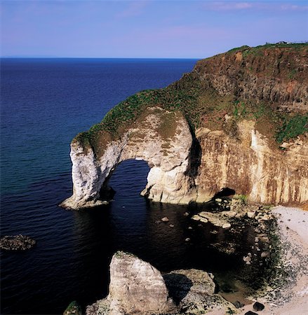 rock arch ocean - The Wishing Arch, near Portrush, Co Antrim, Ireland Stock Photo - Rights-Managed, Code: 832-02253146