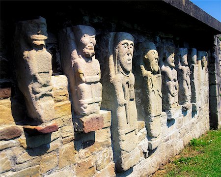 Carved figures of churchmen on White Island, Lower Lough Erne, Co Fermanagh, Ireland Stock Photo - Rights-Managed, Code: 832-02253407