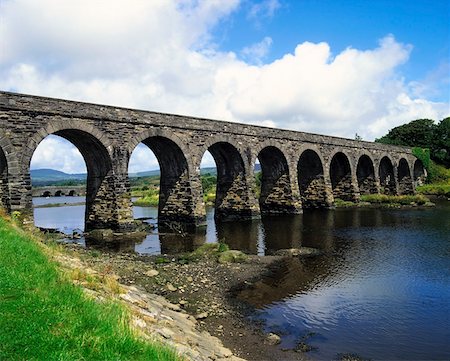 Ballydehob Viaduct, Ballydehob, Co Cork, Ireland, 12 arch viaduct Stock Photo - Rights-Managed, Code: 832-02253522