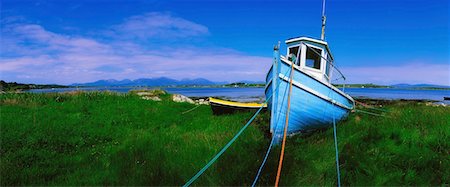 environment panoramic - Co Galway, Connemara, Fishing Boat Stock Photo - Rights-Managed, Code: 832-02253570