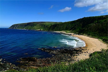 simsearch:832-03232135,k - High angle view of a coastline, Kinnagoe Beach, County Donegal, Republic Of Ireland Stock Photo - Rights-Managed, Code: 832-03232147