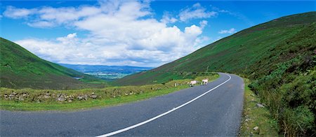 simsearch:832-03232135,k - Road along a mountain, The Vee, Knockmealdown Mountains, Republic Of Ireland Stock Photo - Rights-Managed, Code: 832-03232316