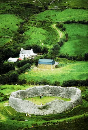 Co Kerry,Ireland;High angle view of Celtic archaeology Stock Photo - Rights-Managed, Code: 832-03232407