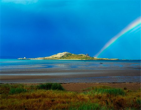 stormy weather rainbow - Irelands Eye, Howth, co. Dublin, Irlande Photographie de stock - Rights-Managed, Code: 832-03232712