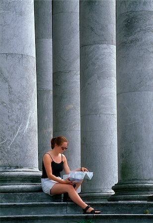 Courthouse, Cork City, County Cork, Ireland; Tourist reading map Stock Photo - Rights-Managed, Code: 832-03232981