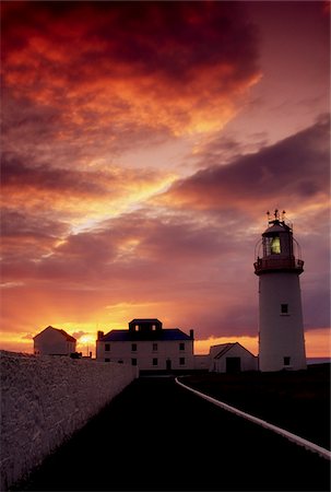 river shannon - Loop Head, County Clare, Ireland; Lighthouse at sunset Stock Photo - Rights-Managed, Code: 832-03233002