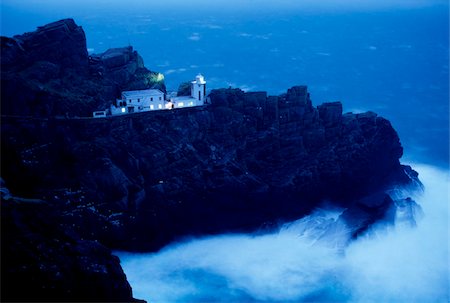 Skelligs phare, grand Skellig Rock, comté de Kerry, Irlande. Photographie de stock - Rights-Managed, Code: 832-03233082