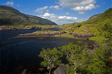 Upper lake, Killarney National Park, County Kerry, Ireland; Lake and park scenic Foto de stock - Con derechos protegidos, Código: 832-03233166