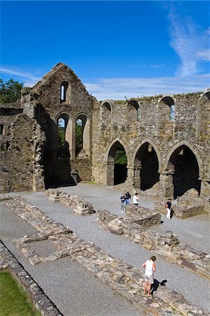 Jerpoint Abbey, County Kilkenny, Ireland; Historic 12th century abbey Foto de stock - Direito Controlado, Número: 832-03233217