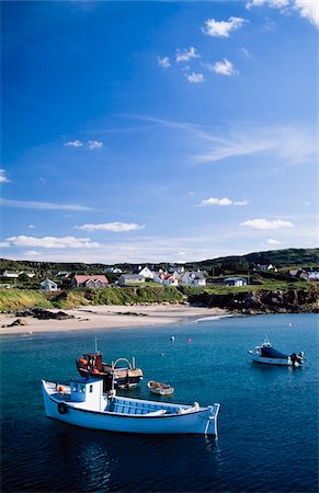 Boats and beachfront, Portnablagh, County Donegal, Ireland Stock Photo - Rights-Managed, Code: 832-03233241