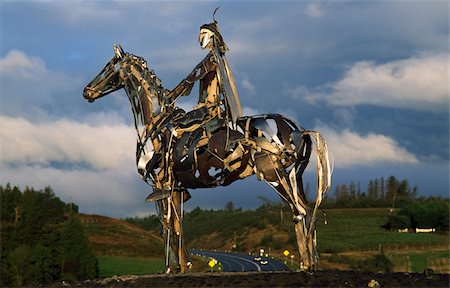 The Iron Warrior sculpture at Boyle, County Roscommon, Ireland Stock Photo - Rights-Managed, Code: 832-03233256