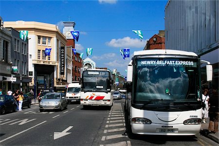 Limerick, County Limerick, Ireland; City street with traffic Fotografie stock - Rights-Managed, Codice: 832-03233329