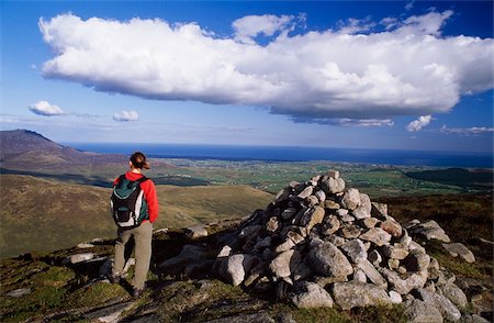 Summit of Eagle Mountain, Mourne Mountains, County Down, Northern Ireland Fotografie stock - Rights-Managed, Codice: 832-03233391