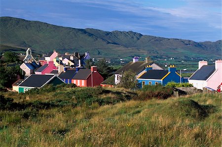 Eyeries Village, County Cork, Ireland; Rooftops of Irish village Stock Photo - Rights-Managed, Code: 832-03233459