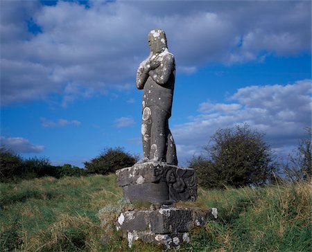 Killala, Co. Mayo, Irland; Der Mann ohne ein Gesicht-statue Stockbilder - Lizenzpflichtiges, Bildnummer: 832-03233536