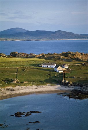 Inishowen Peninsula,Co Donegal,Ireland;House on a peninsula surrounded by sea Stock Photo - Rights-Managed, Code: 832-03233598