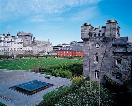 simsearch:832-03233354,k - Dublin,Co Dublin,Ireland;View of Sculpture Park next to the Dublin Castle Fotografie stock - Rights-Managed, Codice: 832-03233610