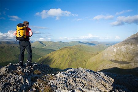 rural irish people - Maumturks, Co Galway, Ireland;  Person near the summit of Knocknahillion Stock Photo - Rights-Managed, Code: 832-03233707